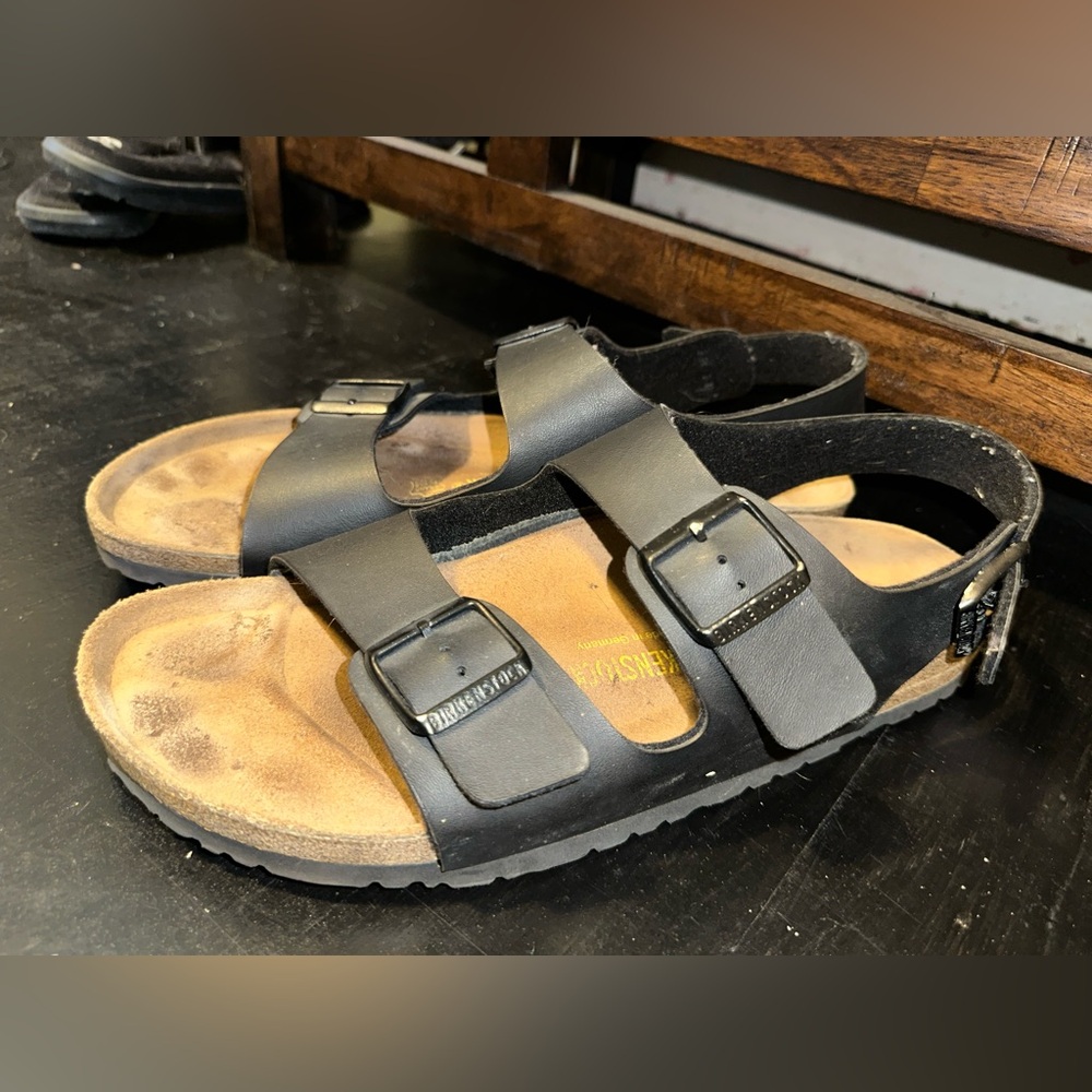 Birkenstock Black and Tan Sandals
